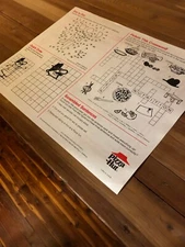 Pizza Hut Vintage Placemat-Menu Unused 1979 Dot To Dot