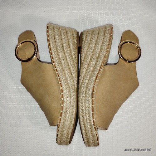 Catherine MaLandrino Cirkly Espadrille Wedges Women 6.5. Sand Beige 2.5" Heels. - Picture 10 of 13