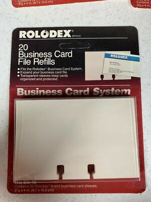 Rolodex Business Card Sleeve Refills 20 Count Each BC-10 Genuine New | eBay Rolodex Business Card Sleeve Refills 20 Count Each BC-10 Genuine New | eBay