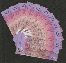 1995 FIVE DOLLAR X10 FRASER/EVANS CONSECUTIVE RUN UNCIRCULATED FF 95659656 T9665