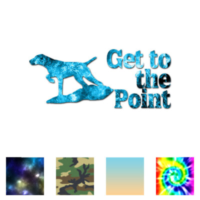 Get To Point Pointer Hunt - Decal Sticker - Multiple Patterns & Sizes - ebn3862