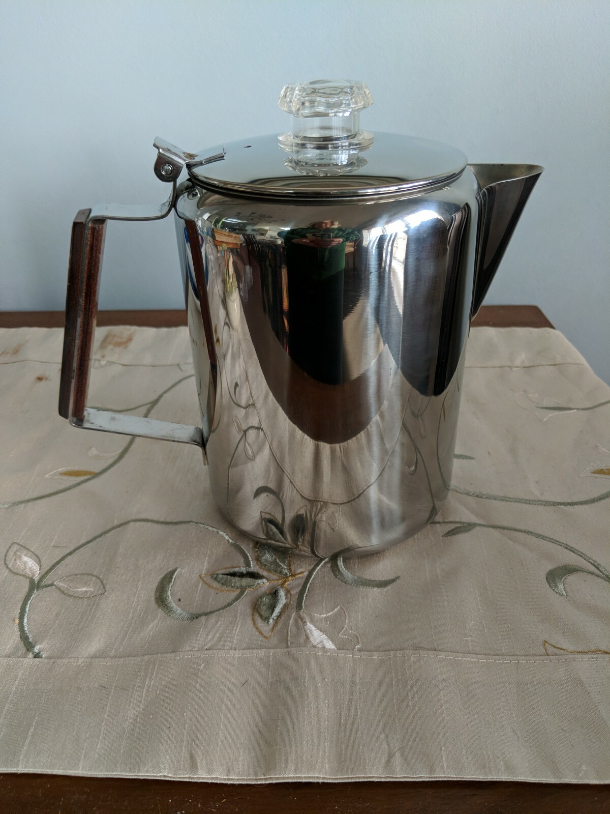 Eurolux Percolator Coffee Maker Pot 9 Cups Durable Stainless Steel