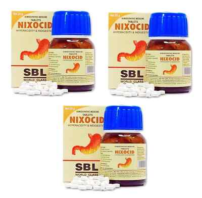   SBL Nixocid Tablets   25g Homeopathic Digestive Support | FREE SHIPPING
