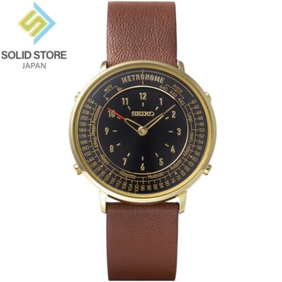 新品未使用 SEIKO メトロノームウォッチ SMW001A SEIKO SMW001A Metronome Watch Standard Line Calf Band Dark Brown