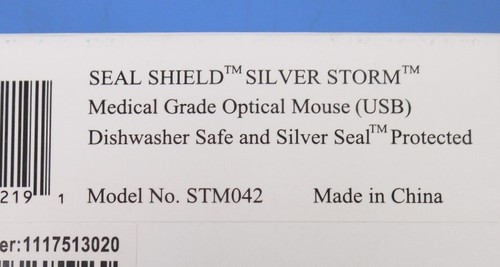 Ratón óptico Seal Shield Silver Storm STM042 grado médico USB (nuevo) negro - Imagen 2 de 2