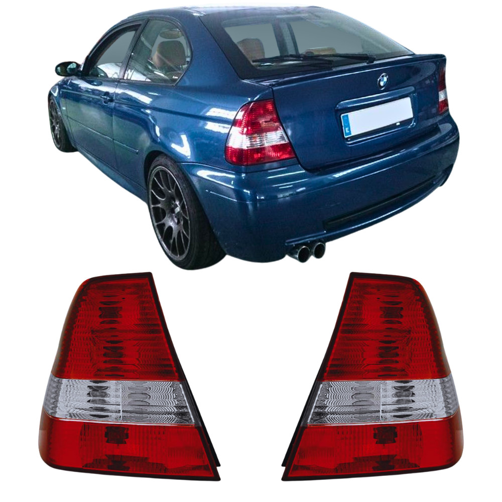 Feux arrières cristal BMW E46 Compact à haute réflectivité pour une visibilité accrue