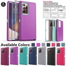Shockproof Rugged For Samsung Galaxy Note 20 Ultra Case Cover / Screen Protector