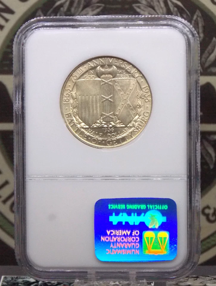 1936 Commemorative *GETTYSBURG* Half Dollar 50c NGC MS64 #006 BU Unc ECC&C, Inc. - Image 4 of 4