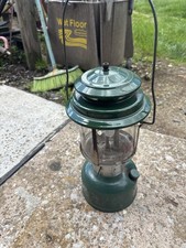 This is a vintage Coleman double-mantle lantern, similar to the 220J, 220K,