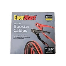 CarforEverStart 8-Gauge Heavy Duty 12-Foot Booster Cables