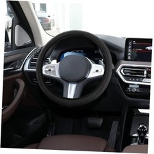 Car Steering Wheel Cover, Steering Wheel Cover for Men and Women, 15 Inch Black