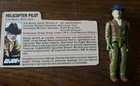 Vintage 1983 Gi Joe Helicopter Pilot Wild Bill with Card