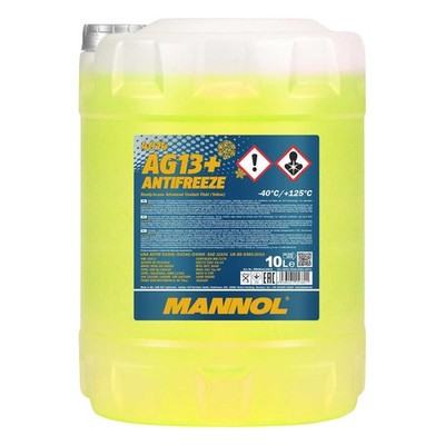 Kühlerfrostschutz MANNOL AG13+ G13+ Antifreeze -40°C 10 Liter Gelb Frostschutz 
