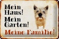 Schild Blech 30X20Cm - Made In Germany - Yorkshire Mein Haus Mein Garten Familie