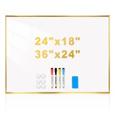Magnetic Whiteboard 36x24 with Frame, 6 Magnets, 4 Markers Eraser