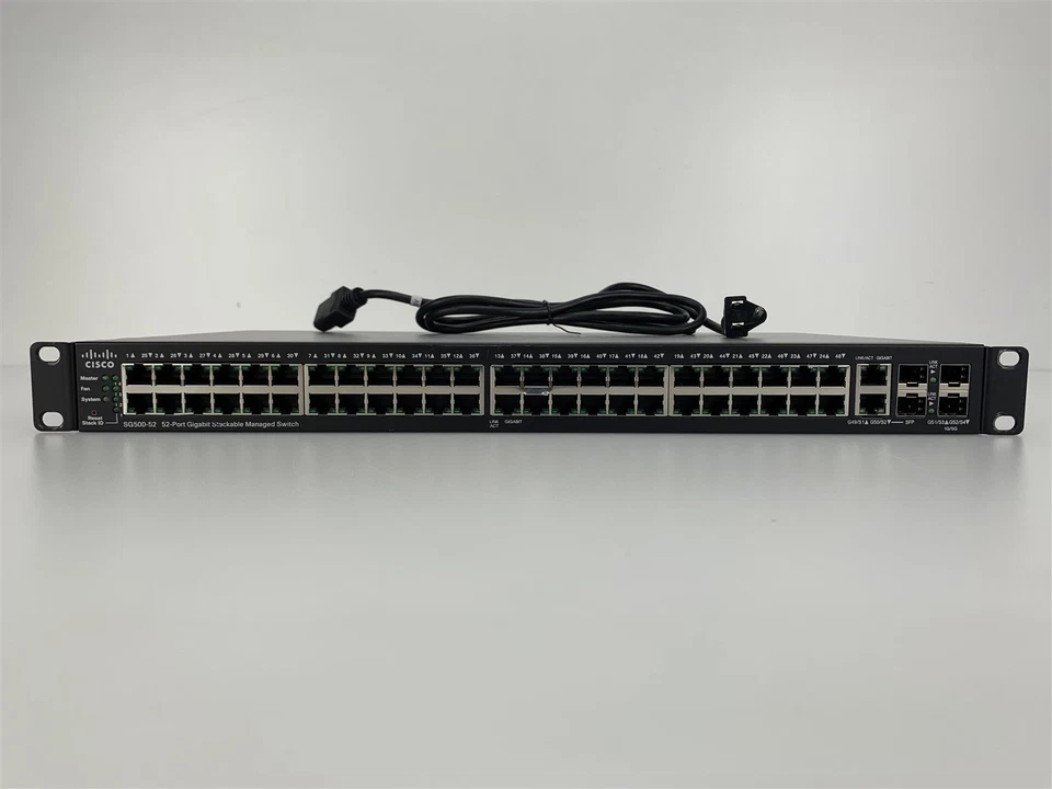 Cisco SG500-52-K9 V04 52-Port Gigabit Stackable Managed Switch - Image 2 of 3