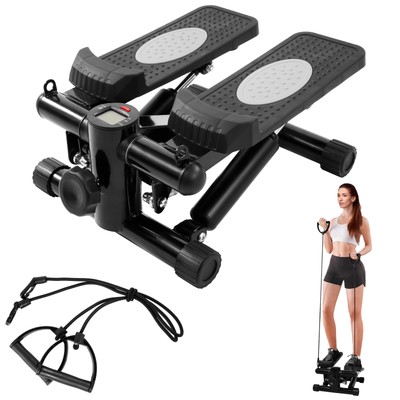 BalanceFrom Mini Steppers, Stair Steeper with Resistance Bands Portable Stepper 