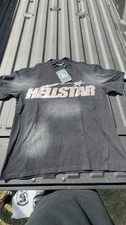 Hellstar Men's Black Graphic Logo Crew Neck Short Sleeve T-Shirt Size M