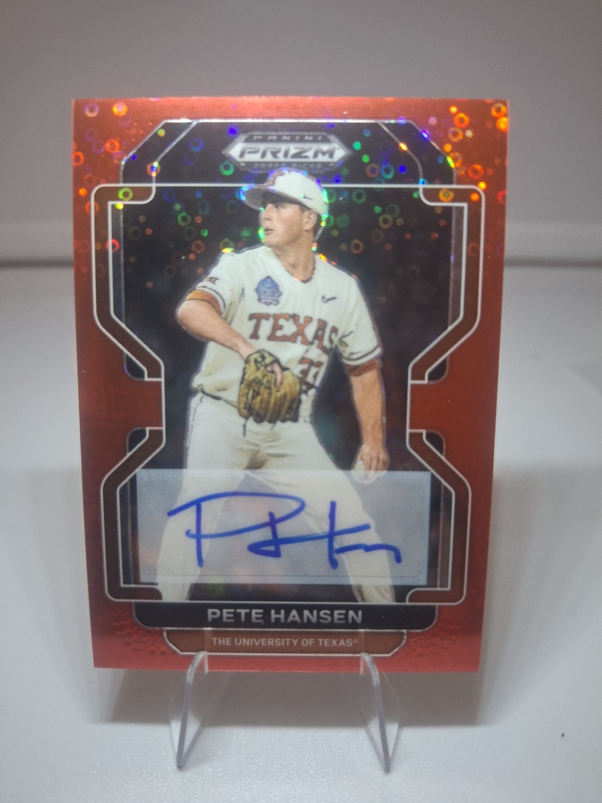 2022 Panini Prizm Draft Picks - Pete Hansen #PDP97 Red Donut Circle Prizm...