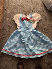 Wizard Of Oz Dorthy Costume 8- 10 Youth With Hair Bow