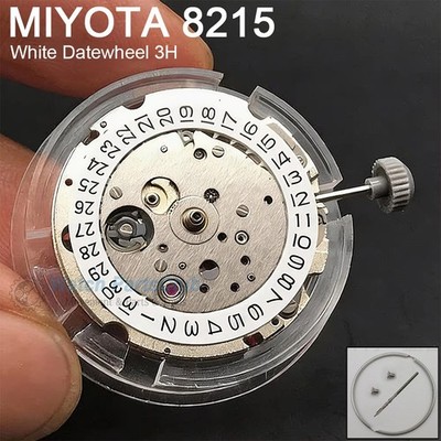 Miyota 8215 Automatic Movement 3 O'clock Date Hacking Stop Second Function