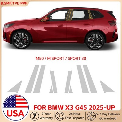 For BMW X3 G45 2025-UP B Pillars PreCut Paint Protection Film Clear PPF TPU