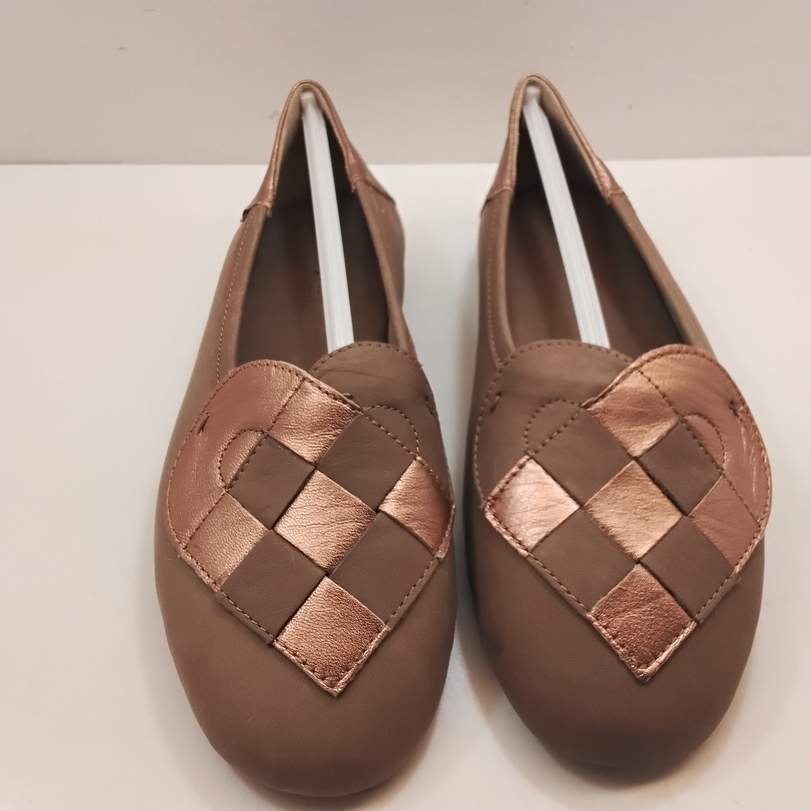 PANTOFOLA D’ORO A Andreassen Ciabatta da bambina in morbida pelle tortora oro rosa taglia 3 36