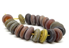 Handmade Lampwork Glass Beads From Murano OOAK Tamara Yarilo Brand 21 Pcs