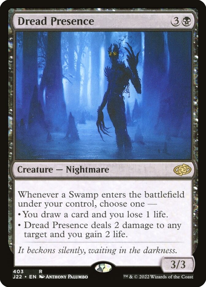 MTG Dread Presence  - Jumpstart 2022 #403