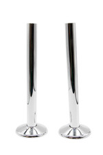 Gator Chrome Clip on Radiator Pipe Covers & 2 Collars for 15mm Pipes