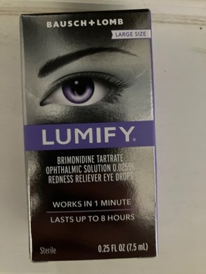 Bausch+Lomb LUMIFY Brimonidine Tartrate Redness Reliever Eye Drops .25 oz 2028