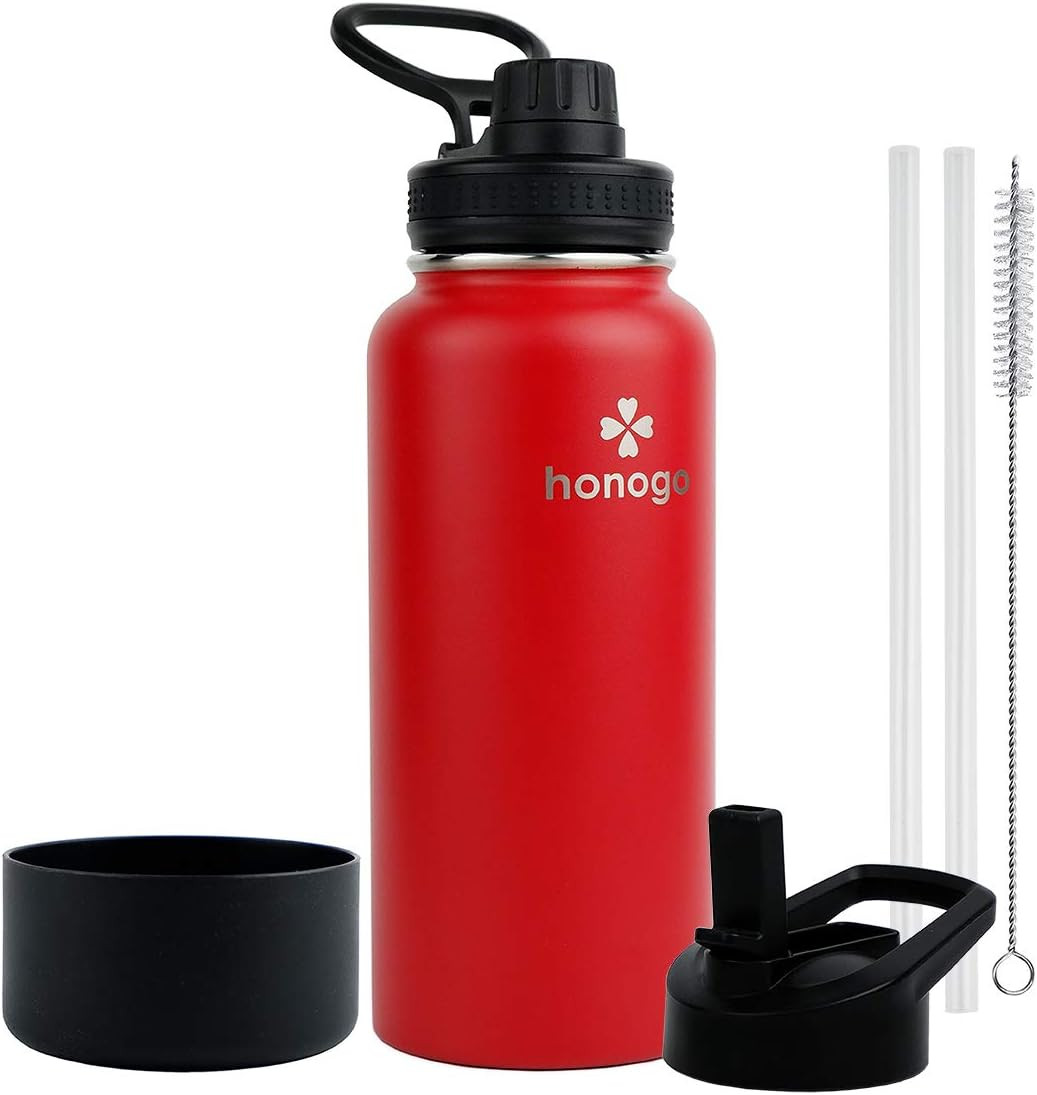 32 oz Coated Double Wall Vacuum Insulated Sports Water Bottl