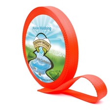 Country Brook Design  3/4 Inch Neon Orange Heavy Duty Nylon Webbing, 20 Yards