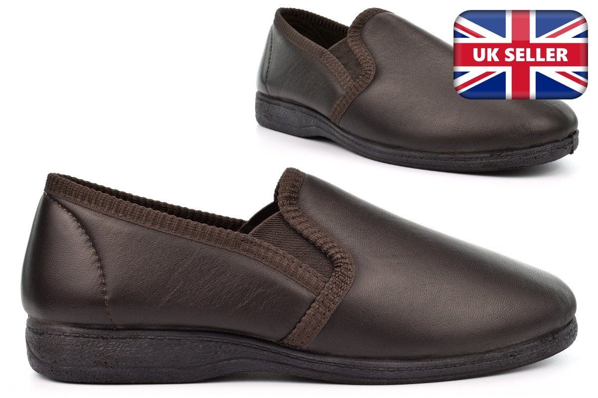 SAOLA Pantofole da uomo in pelle ciabatte da uomo ciabatte da uomo moquette suola in gomma