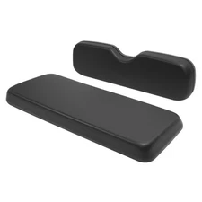 Golf Cart Rear Seat Bottom Cushion + Backrest For EZGO RXV Medalist TXT | Black