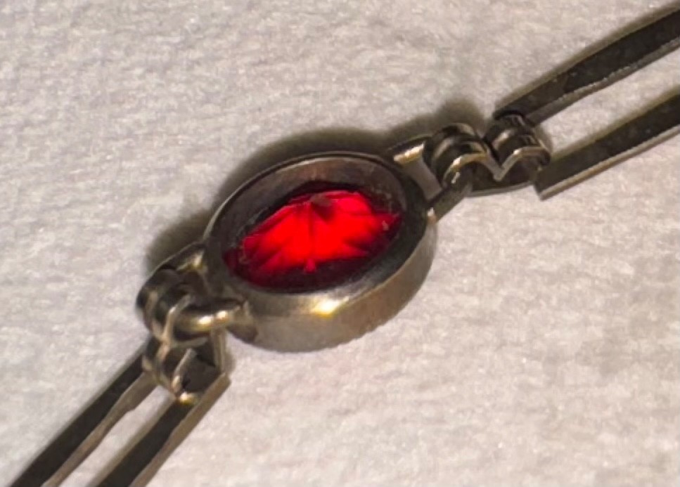 Reverse Rivoli Cut Bezel Set Ruby Red Rhinestone … - image 11