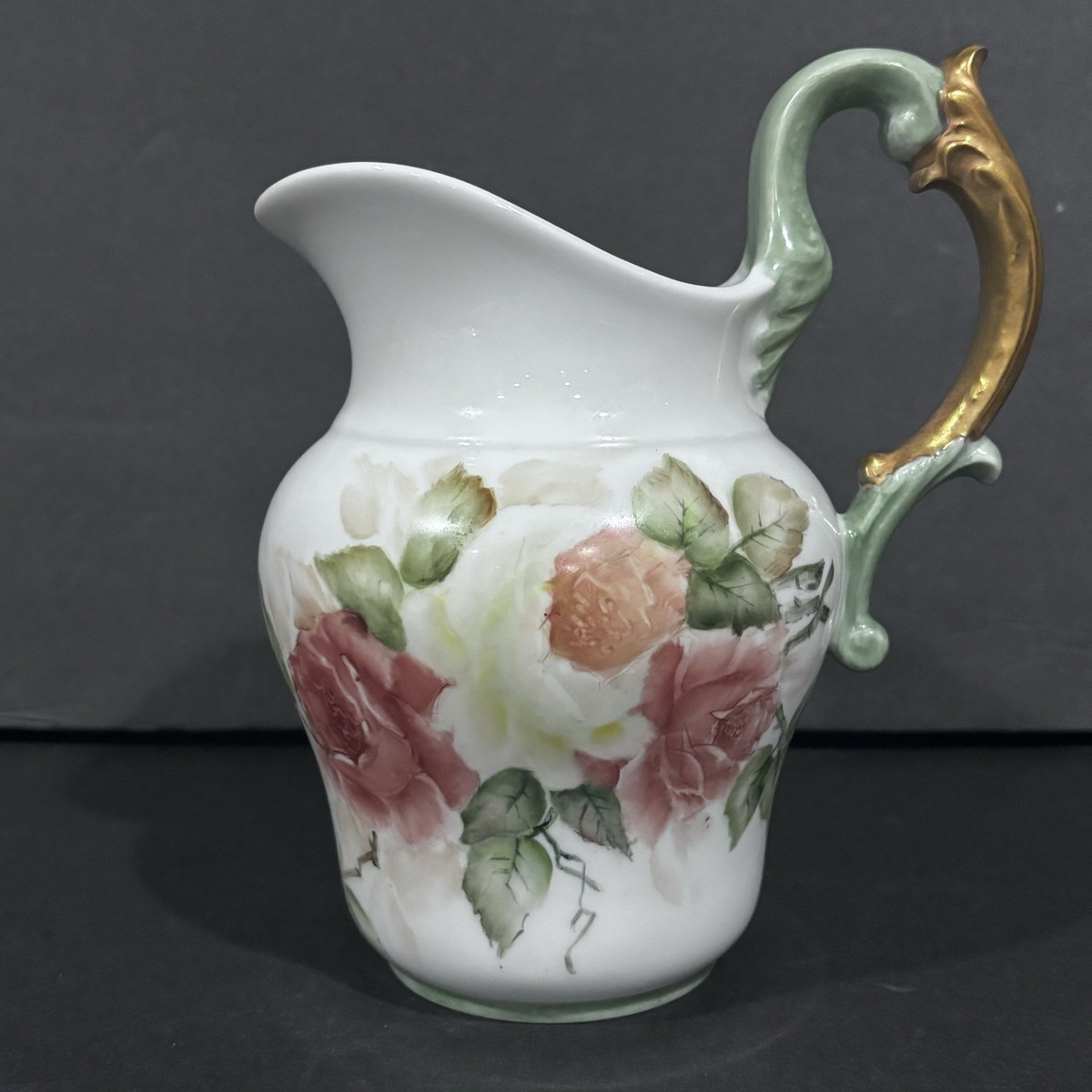 Antique Hand Painted Limoges Porcelain Pitcher Signed Renshaw | eBay