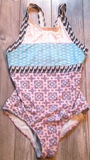 "Athleta Girl" Tank 1-Pc SWIMSUIT Print/Lined Girl Sz M 8-10