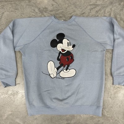 Vintage Mickey Mouse Sweatshirt Michael Jackson Blue 70S 80s