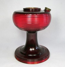 w Vtg ALADDIN Model B83 RUBY RED BEEHIVE KEROSENE OIL LAMP 1937-38