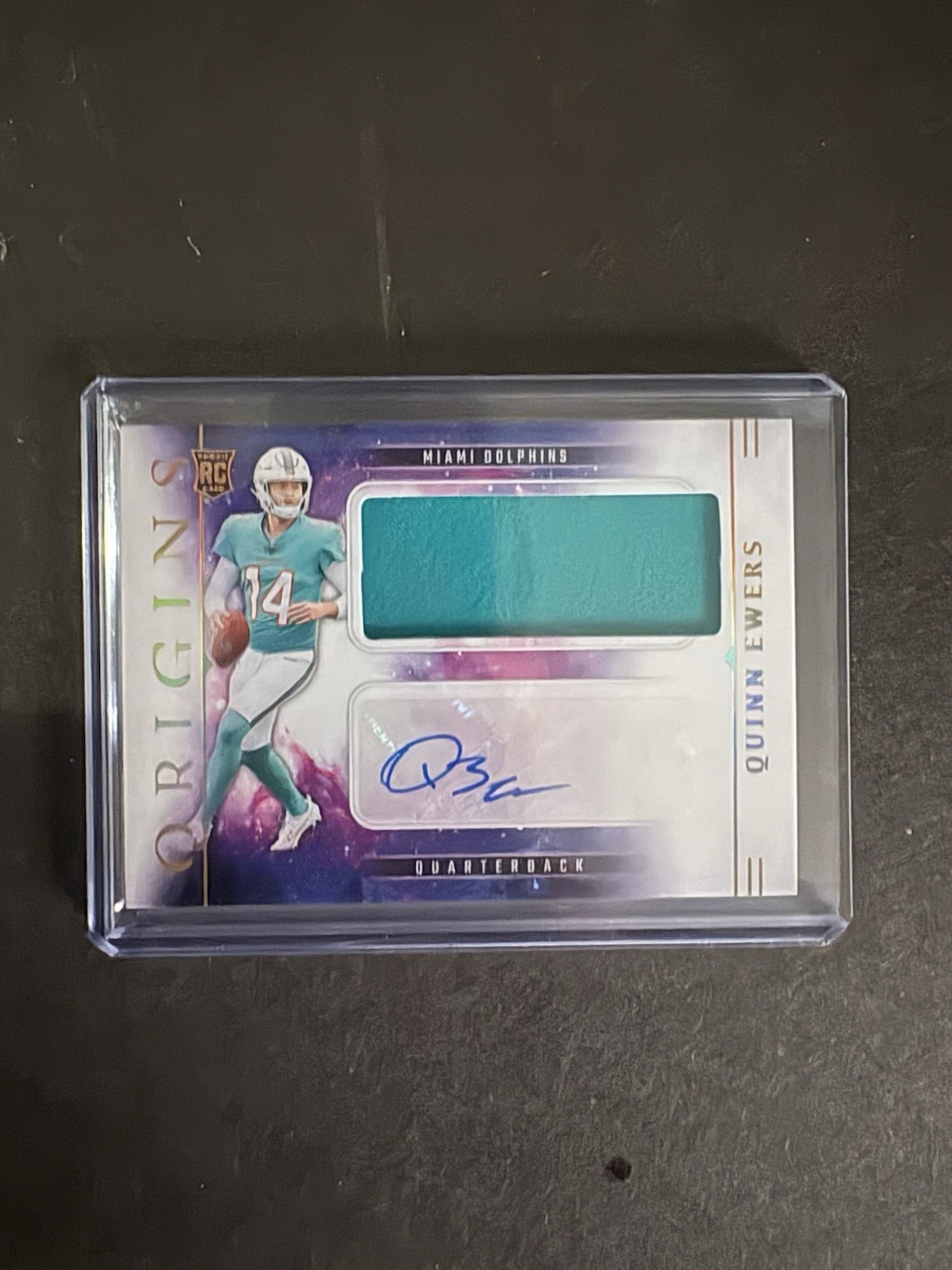 2025 Panini Origins Rookie Quinn Ewers #RJJ-QES RPA Jumbo Patch Auto RC