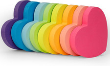 Heart-Shaped Sticky Notes, 800 Sheets, 3x3 Inch, 8 Pads for Office & Gifts
