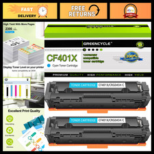 Cyan Toner Cartridge Replacement for HP 201X CF401X - 2-Pack Compatible High Yie