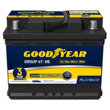 Goodyear Group 47 12v 60 Ah 100rc 680 Cca Platinum Agm Automotive Battery