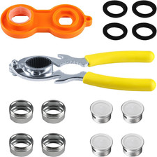 6-Piece Faucet Aerator Removal Wrench Kit - 2 Sink Bubbler Wrenches  4 M24 A...
