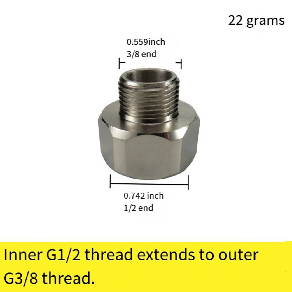 Adaptador de agua de latón de 1/2 a 3/8 para conectar válvulas antiguas a grifos nuevos