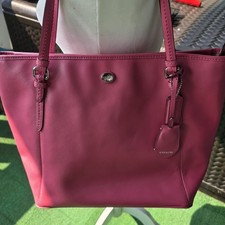 Coach Peyton Saffiano Pink Leather Tote Zip Top 27349