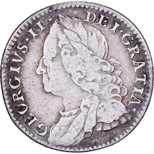 [#1261207] Great Britain, George II, 6 Pence, 1757, Silver, VF