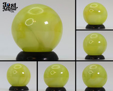 5/8" Swirl marble Translucent Yellow Off Round MINT