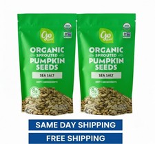 (PACK OF 2) Go Raw Sprouted Organic Pumpkin Seeds with Sea Salt, 22 oz 13.05 per gallon
